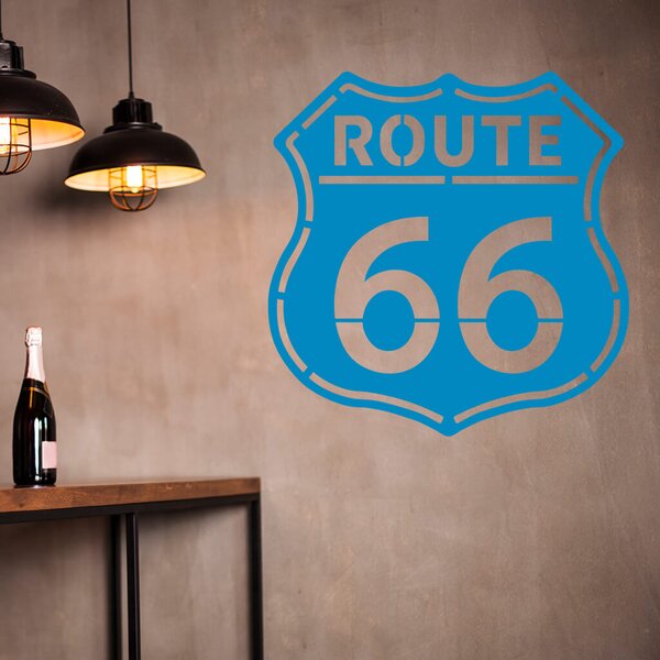 Živá Zeď Samolepka Route 66 Barva: černá