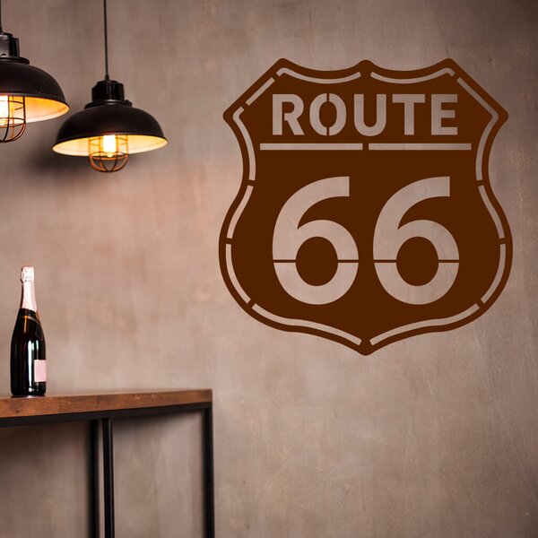 Živá Zeď Samolepka Route 66 Barva: černá