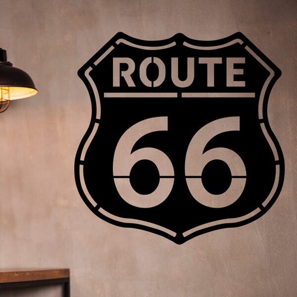 Živá Zeď Samolepka Route 66 Barva: černá