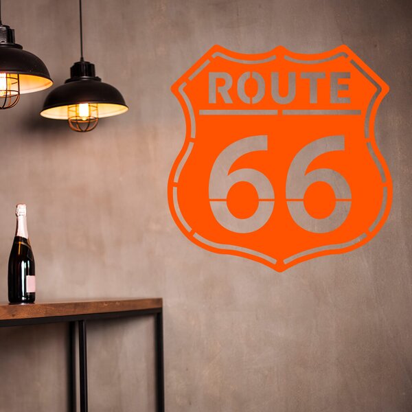 Živá Zeď Samolepka Route 66 Barva: černá