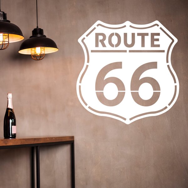 Živá Zeď Samolepka Route 66 Barva: černá