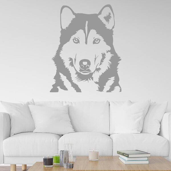 Živá Zeď Samolepka Husky Barva: černá