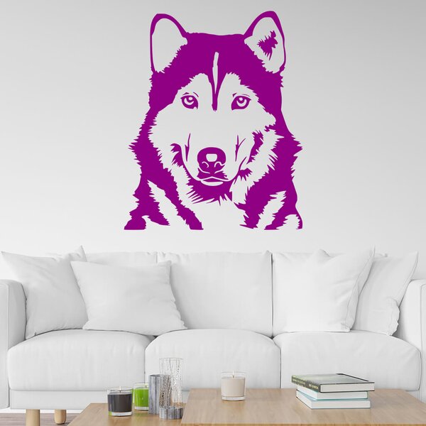 Živá Zeď Samolepka Husky Barva: černá