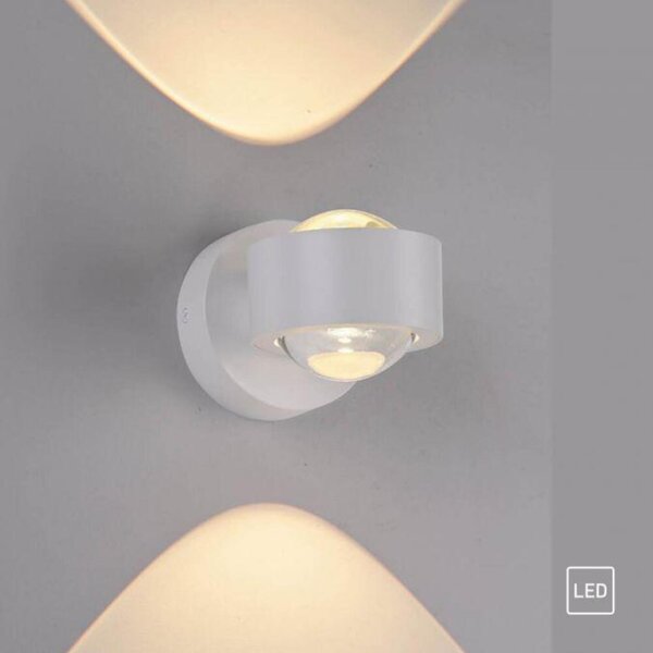 PAUL NEUHAUS JUST LIGHT Kolekce Schöner Wohnen LED nástěnné svítidlo CHIA, bílé, Up- & Down Light 3000K