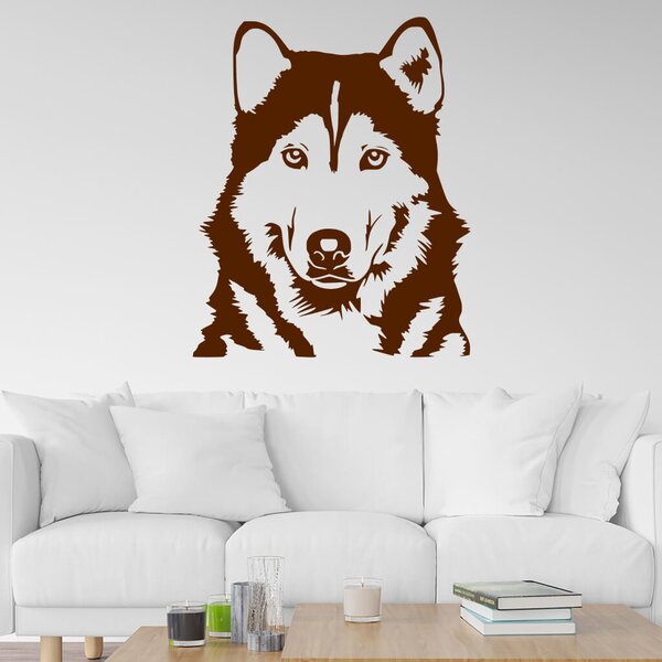 Živá Zeď Samolepka Husky Barva: černá