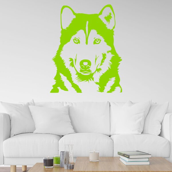 Živá Zeď Samolepka Husky Barva: černá