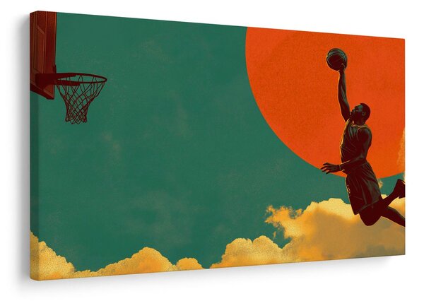 Obraz basketbalový skok pod sluncem