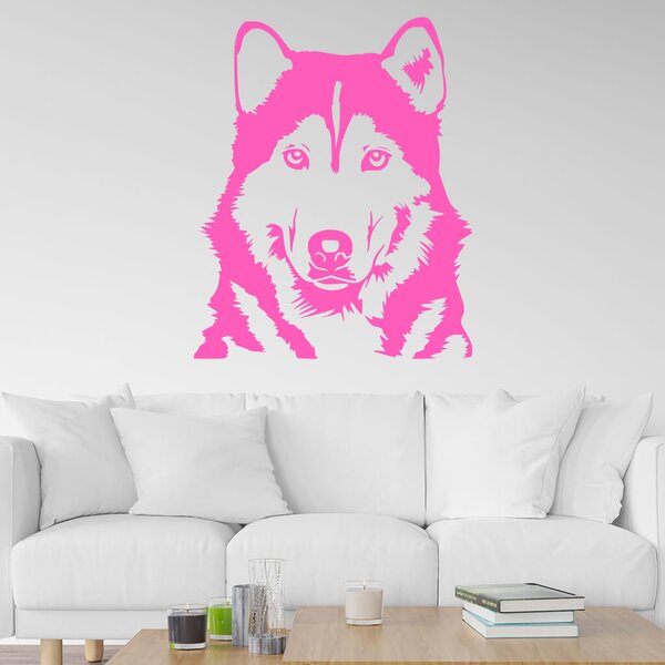 Živá Zeď Samolepka Husky Barva: černá