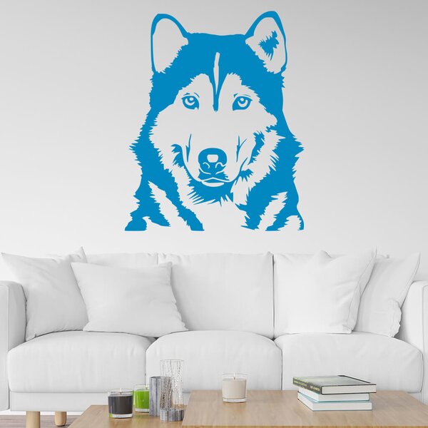 Živá Zeď Samolepka Husky Barva: černá