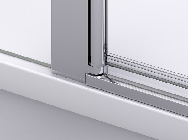 Ronal DIVERA D22T32 dvoukřídlé sprchové dveře 100 cm Šířka: 1000 mm, Profil: Aluchrom, Sklo: Hladké čiré