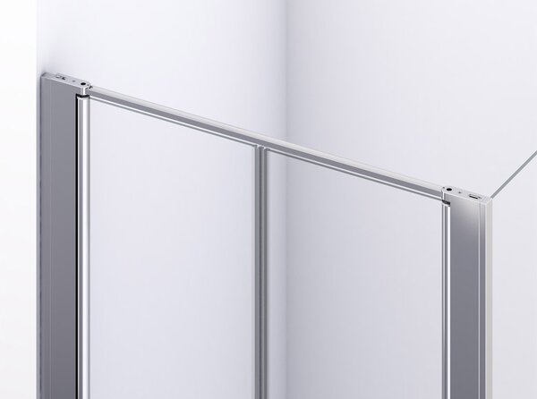 Ronal DIVERA D22T2 dvoukřídlé sprchové dveře 70 cm Šířka: 700 mm, Profil: Aluchrom, Sklo: Hladké čiré