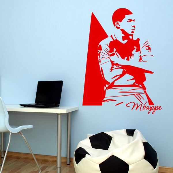 Živá Zeď Samolepka Kylian Mbappé Barva: černá