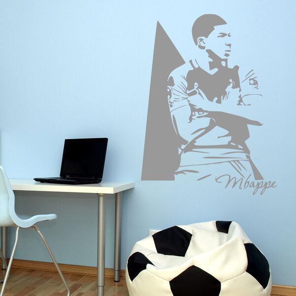 Živá Zeď Samolepka Kylian Mbappé Barva: černá
