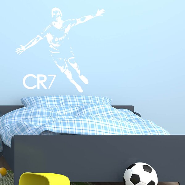Živá Zeď Samolepka Cristiano Ronaldo Barva: černá