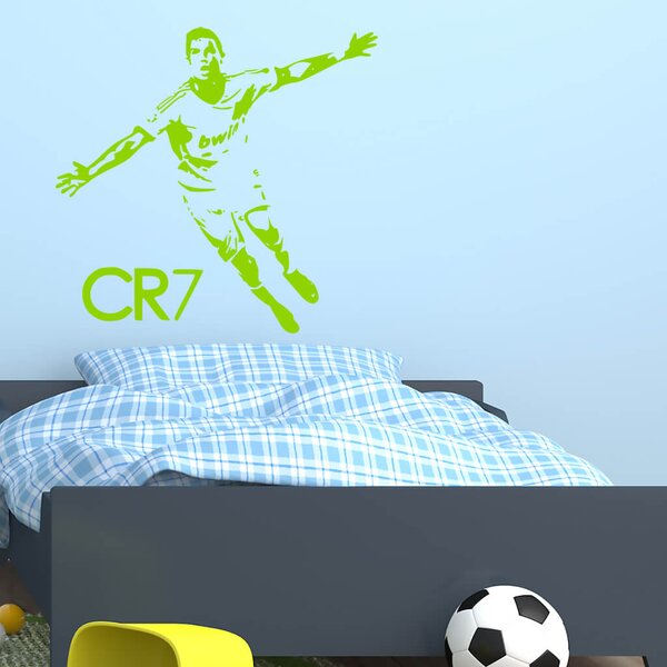 Živá Zeď Samolepka Cristiano Ronaldo Barva: černá