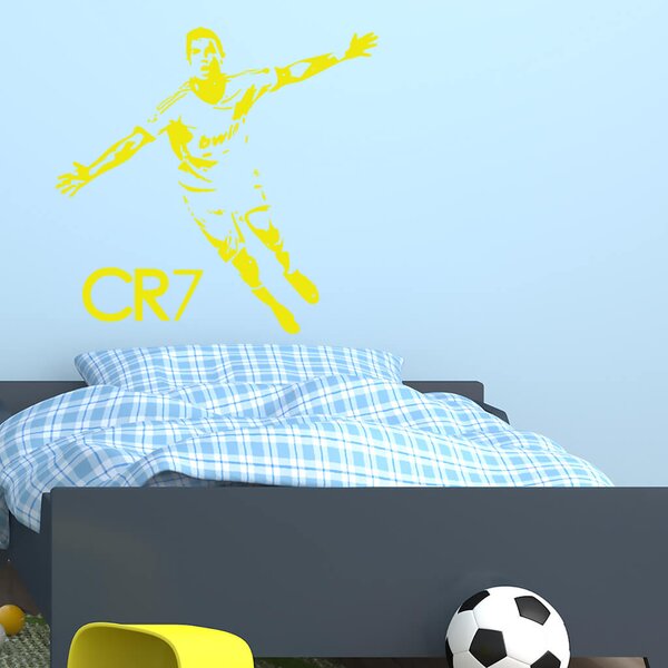 Živá Zeď Samolepka Cristiano Ronaldo Barva: černá