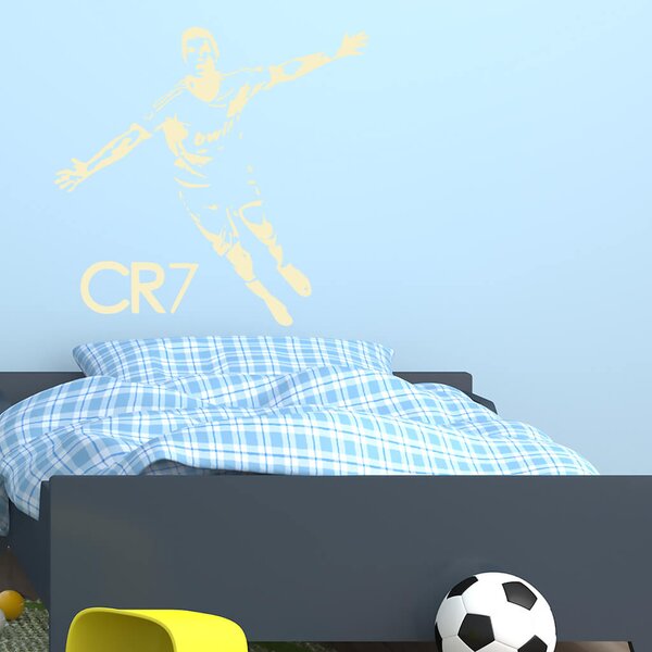 Živá Zeď Samolepka Cristiano Ronaldo Barva: černá