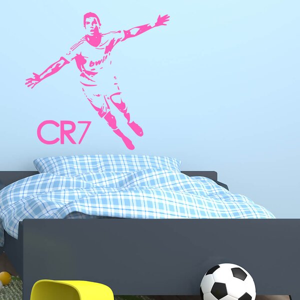 Živá Zeď Samolepka Cristiano Ronaldo Barva: černá
