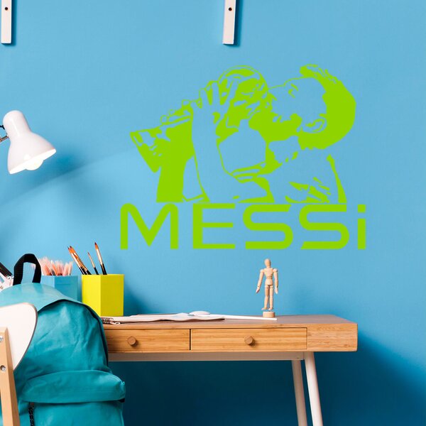Živá Zeď Samolepka Lionel Messi pohár Barva: černá