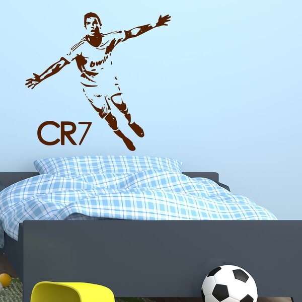 Živá Zeď Samolepka Cristiano Ronaldo Barva: černá