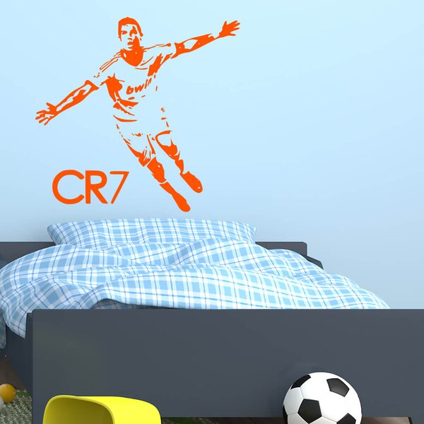 Živá Zeď Samolepka Cristiano Ronaldo Barva: černá