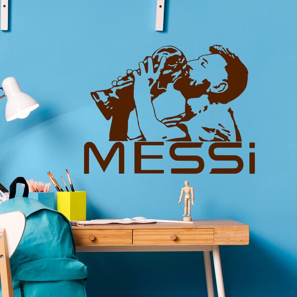 Živá Zeď Samolepka Lionel Messi pohár Barva: černá