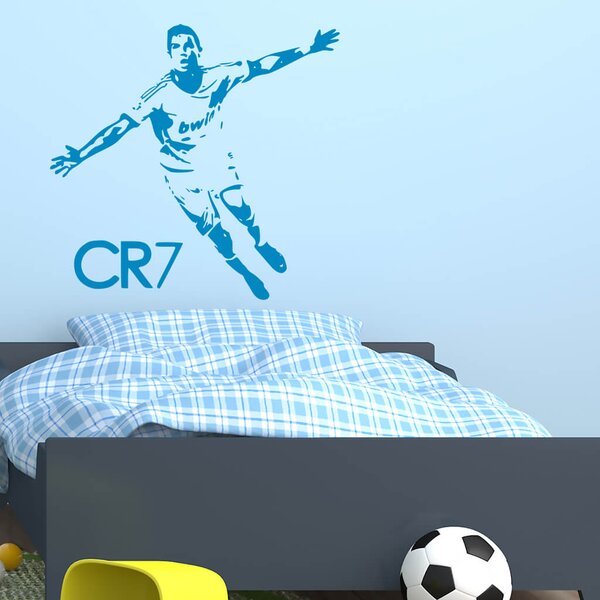 Živá Zeď Samolepka Cristiano Ronaldo Barva: černá
