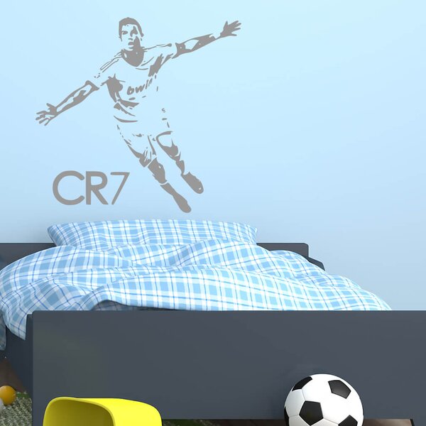 Živá Zeď Samolepka Cristiano Ronaldo Barva: černá