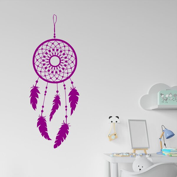 Živá Zeď Samolepka Lapač snů ornament Barva: černá