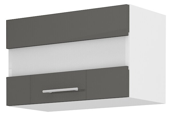 Horní kuchyňská skříňka Lavera 60 GUS36 1F (bílá + lesk šedý). 1032427