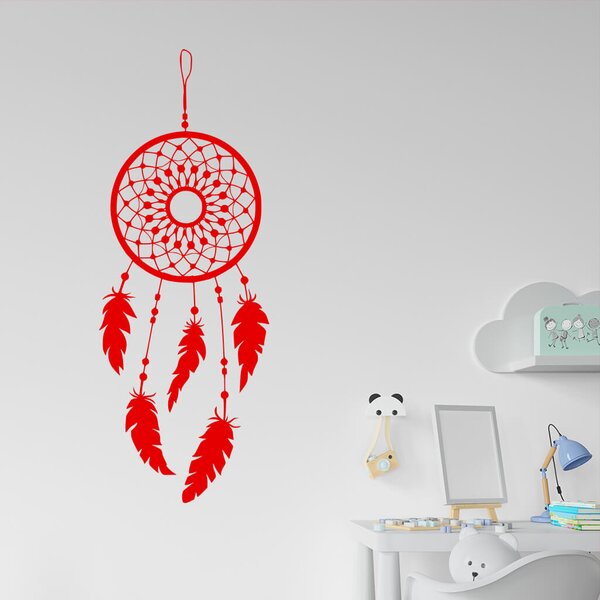 Živá Zeď Samolepka Lapač snů ornament Barva: černá