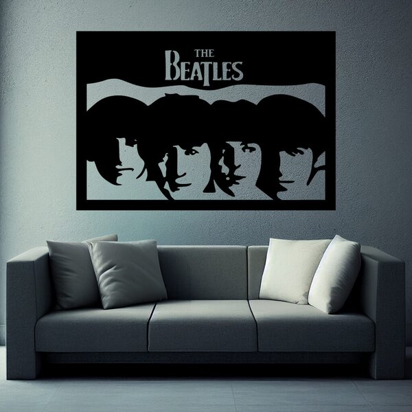 Živá Zeď Samolepka The Beatles Barva: černá