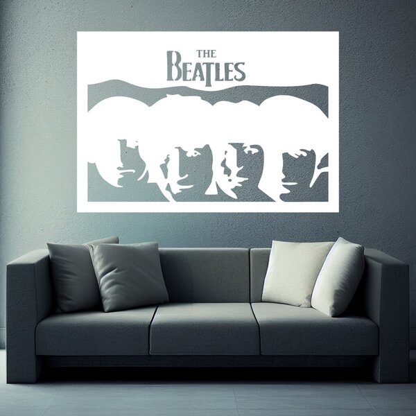 Živá Zeď Samolepka The Beatles Barva: černá