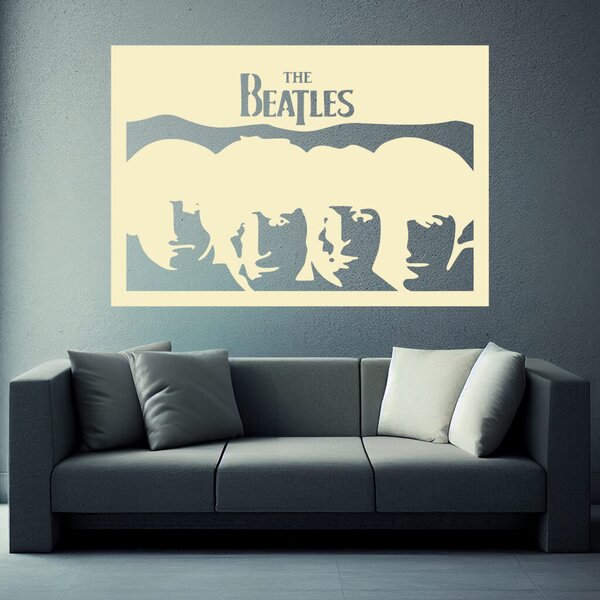 Živá Zeď Samolepka The Beatles Barva: černá
