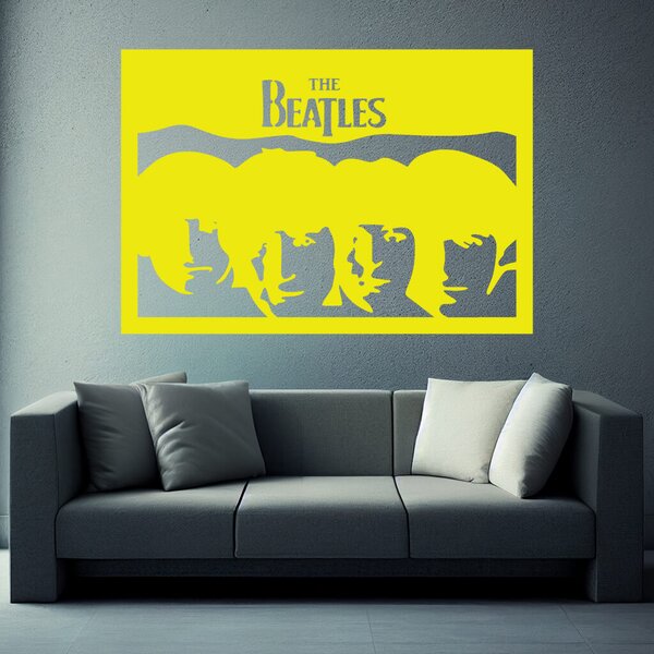 Živá Zeď Samolepka The Beatles Barva: černá