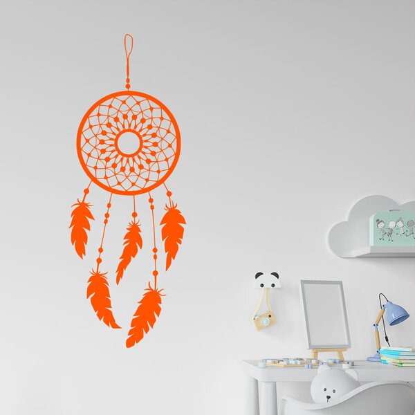 Živá Zeď Samolepka Lapač snů ornament Barva: černá