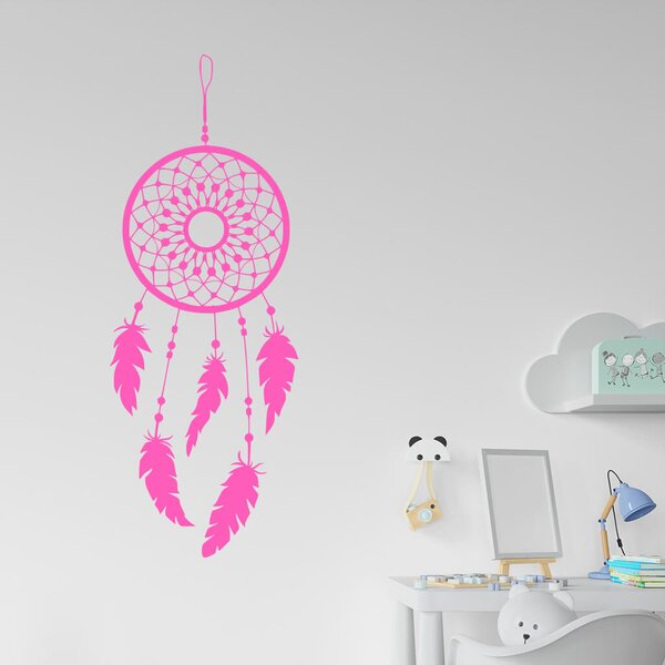 Živá Zeď Samolepka Lapač snů ornament Barva: černá