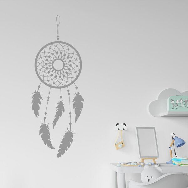 Živá Zeď Samolepka Lapač snů ornament Barva: černá