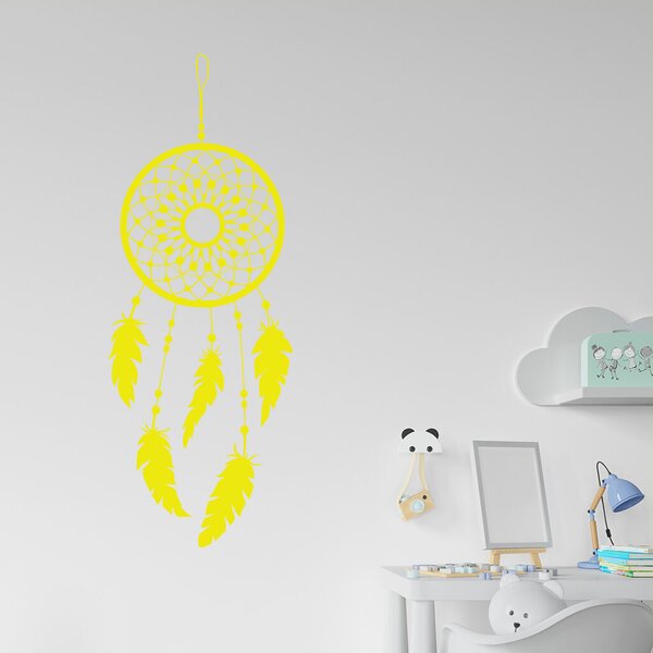 Živá Zeď Samolepka Lapač snů ornament Barva: černá