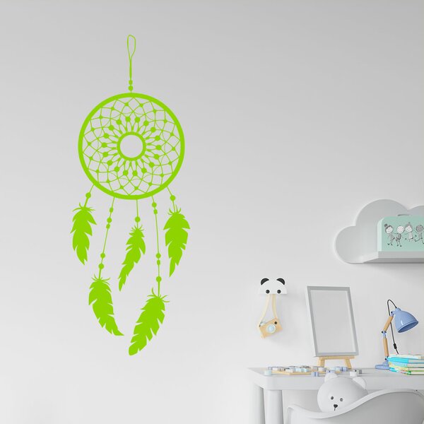 Živá Zeď Samolepka Lapač snů ornament Barva: černá