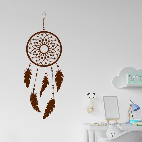 Živá Zeď Samolepka Lapač snů ornament Barva: černá