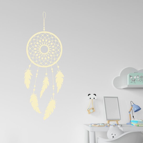 Živá Zeď Samolepka Lapač snů ornament Barva: černá