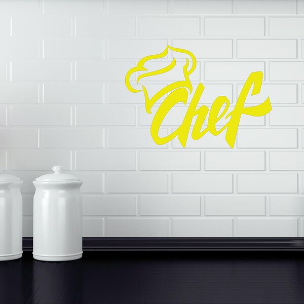 Živá Zeď Samolepka Chef Barva: černá