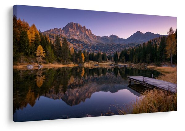 Obraz podzimní horské jezero