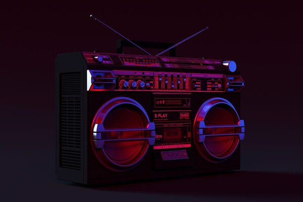 Fototapeta disco rádio z 90. let