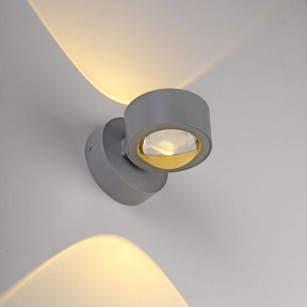 PAUL NEUHAUS JUST LIGHT Kolekce Schöner Wohnen LED nástěnné svítidlo CHIA, stříbrná, Up- & Downlight 3000K