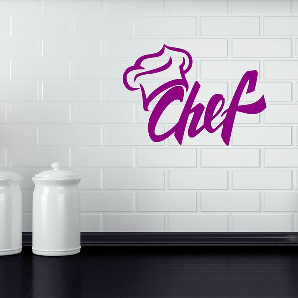 Živá Zeď Samolepka Chef Barva: černá