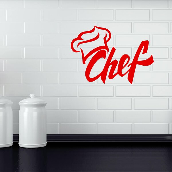 Živá Zeď Samolepka Chef Barva: černá