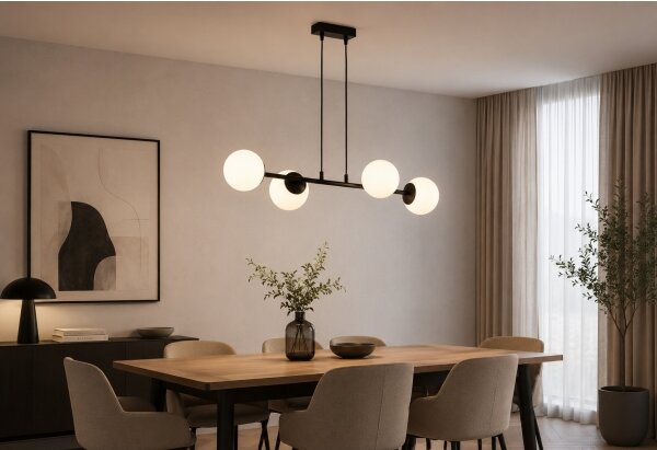 Brilagi - Lustr na lanku MILO 4xE27/60W/230V černá