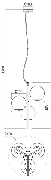 Smarter Závěsné svítidlo Boldy, ø40cm